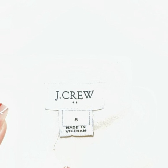 J.Crew Cream Color V-Neck Sleeveless Button Down Linen Blend A-Line Dress Size 8 - Picture 6 of 10